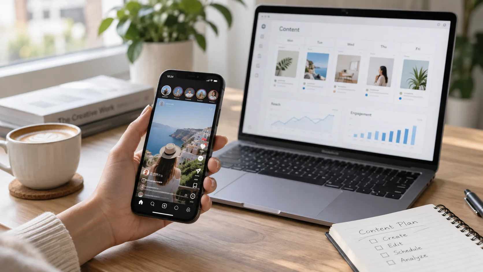 Smartphone avec TikTok et Instagram : fréquence et formats de contenu