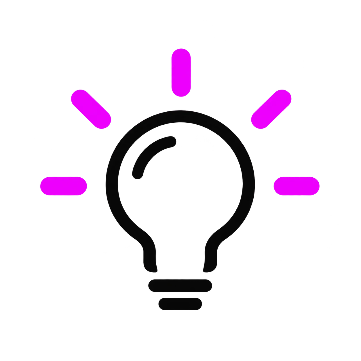 Icône ampoule : innovation et expériences
