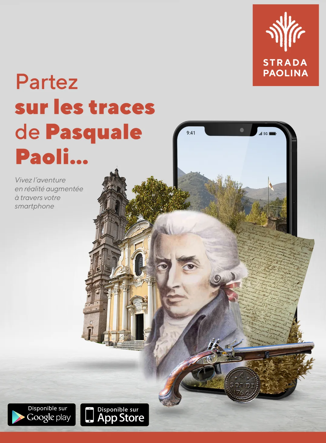 Strada Paolina : application mobile et signalétique autour de Pasquale Paoli