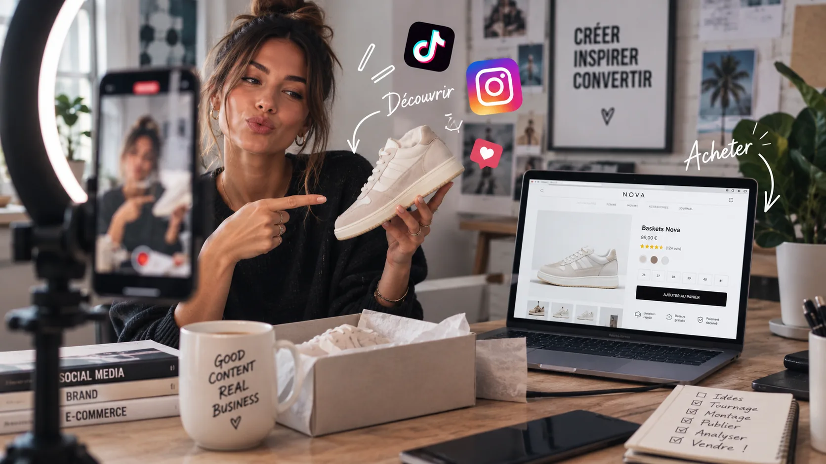 Smartphone et panier : du social commerce au site e-commerce
